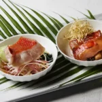 トロ金目鯛の蒸しと焼きの一品