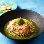 国産鶏と夏野菜の冷やしそば　特製ごま抹茶ソース