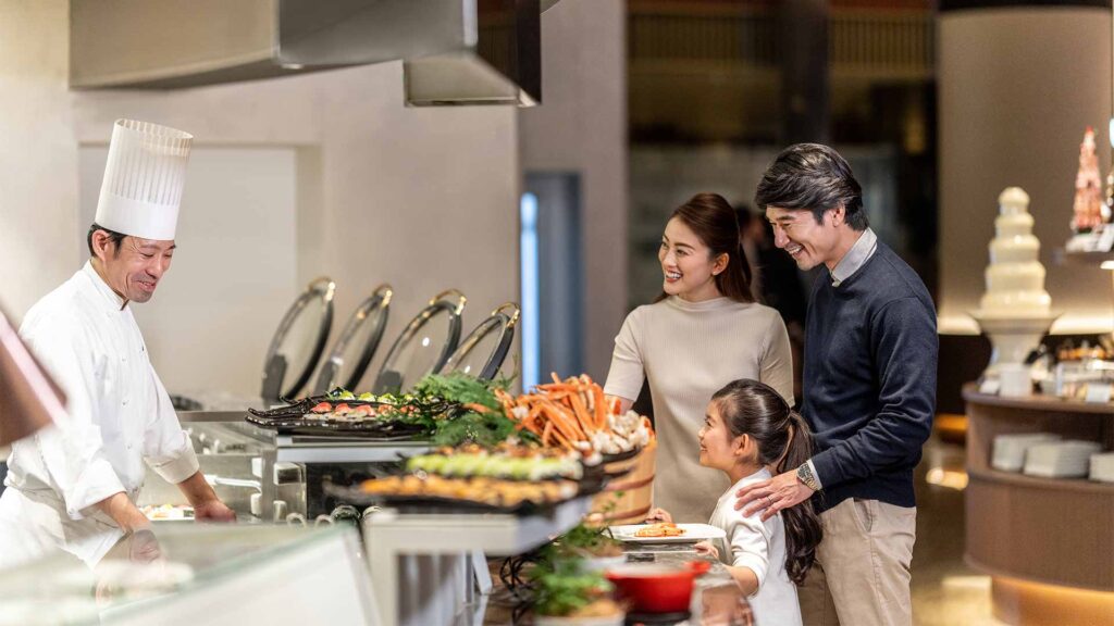 家族で楽しめるカスケイドカフェのブッフェ