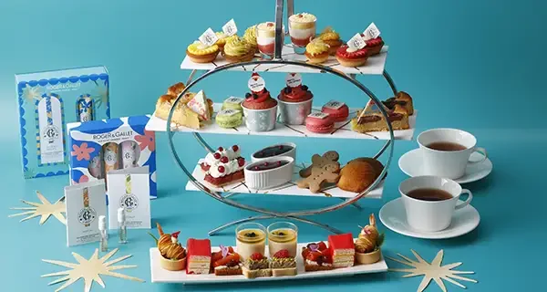 アフタヌーンティースタンドでスイーツをご提供